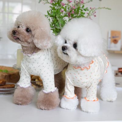 Floral Cotton Ruffled Dog Cat Sweatshirt