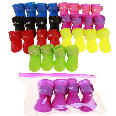 Multicolor Non-slip Dog Rain Shoes