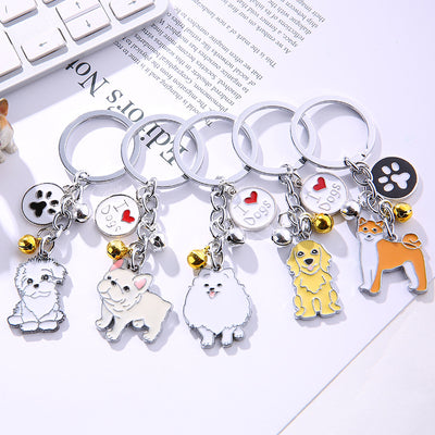 Personalized Dog Pattern Keychain