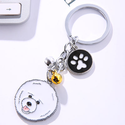 Personalized Dog Pattern Keychain