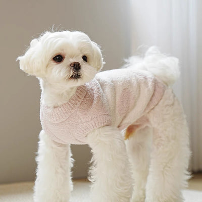 Soft Warm Flower Dog Cat Sweater Vest