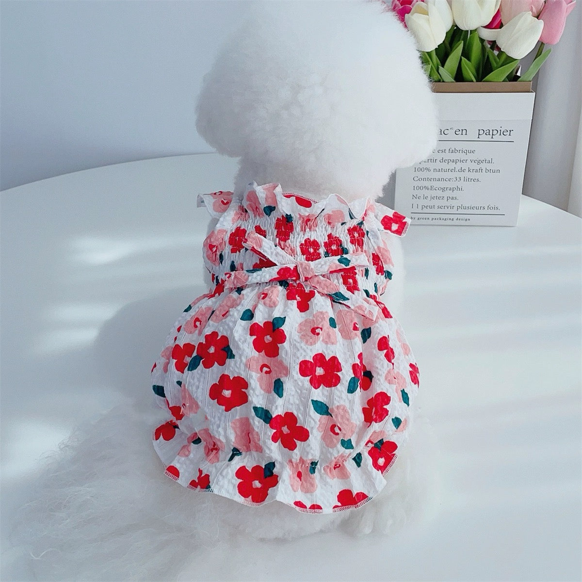 Breathable Sweet Floral Dog Cat Dress