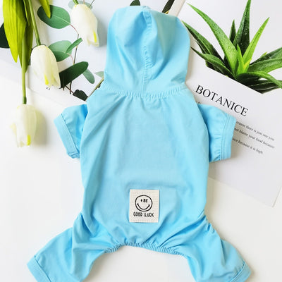 UPF 40+ Sun Protection Dog Cat Hooded Jumpsuits