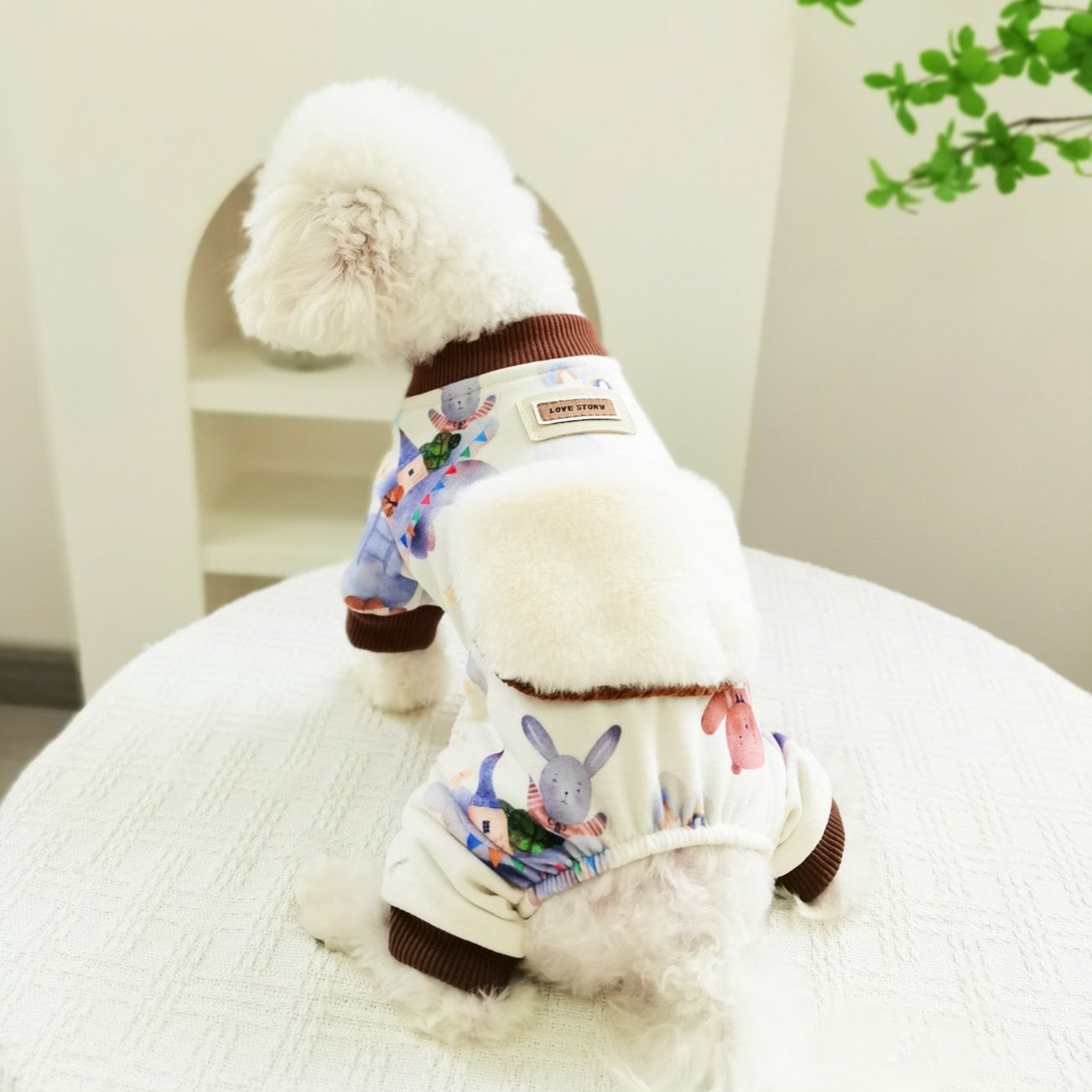 Fleece Big Pocket Dog Jumpsuits Pajama