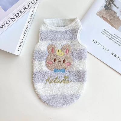 Rabbit Pattern Soft Warm Dog Cat Vest