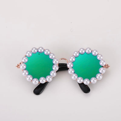 Artificial Pearl Dog Cat Sunglasses