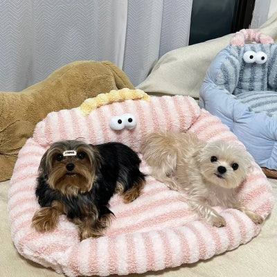 Big Eye Striped Dog Cat Bed