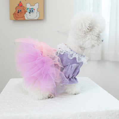 Heart Flower Dog Cat Princess Dress