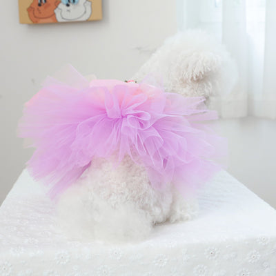 Heart Flower Dog Cat Princess Dress