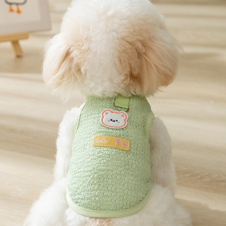 Breathable Bear Printed Dog Harness Vest