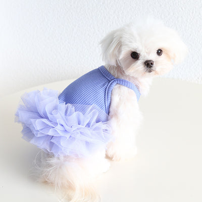 Multi-color Cotton Dog Cat Lace Dress