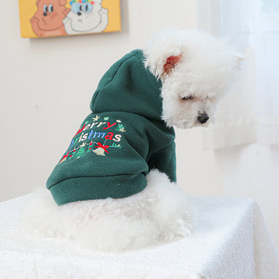 Christmas Letter Printed Dog Cat Hoodie