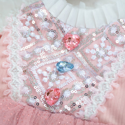 Heart Flower Dog Cat Princess Dress