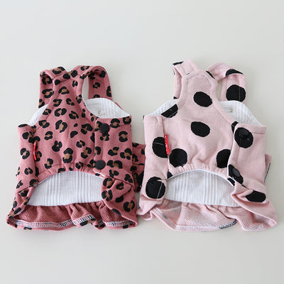 Leopard Polka Dot Dog Harness Dress