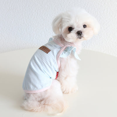 Cotton Sweet Ruffled Sleeves Dog Cat Vest