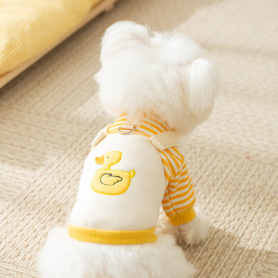 Duck Penguin Pattern Dog Cat Harness Hoodie