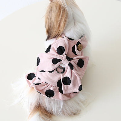 Leopard Polka Dot Dog Harness Dress