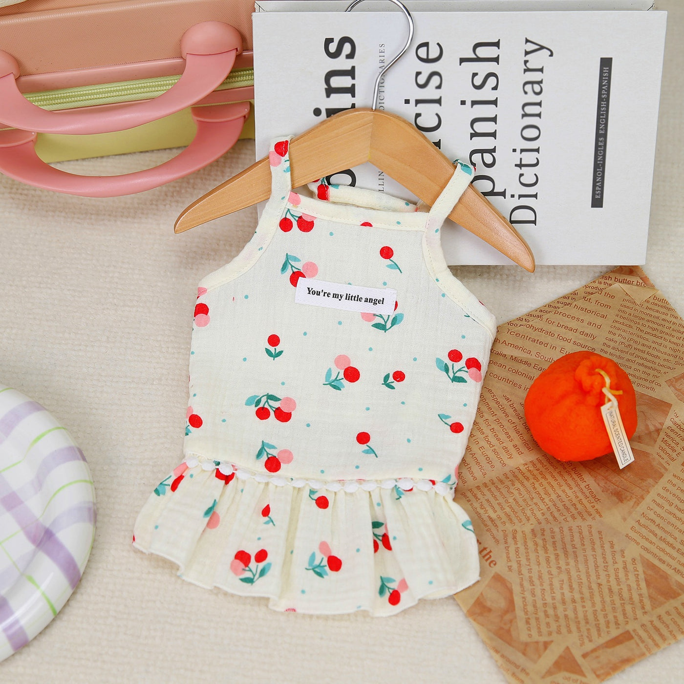 Cherry Rabbit Printed Breathable Dog Cat Dress