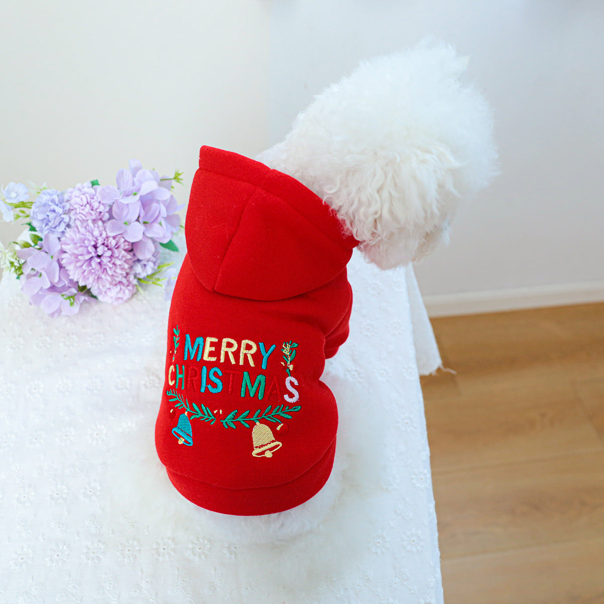 Christmas Letter Printed Dog Cat Hoodie