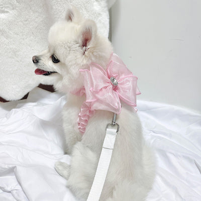 Sweet Lace Layered Dog Harness Leash