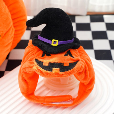 Halloween Pumpkin Fleece Dog Cat Vest/Hat