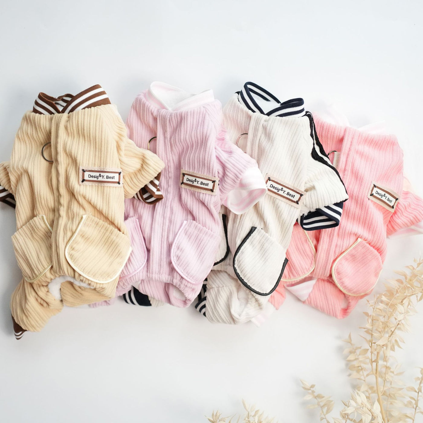 Sports Style Striped Dog Jumpsuits Harness