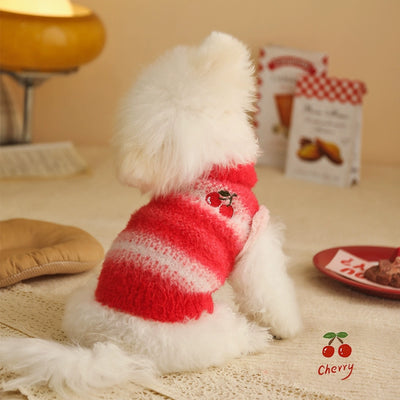 Cherry Printed Soft Warm Dog Cat Sweater/Hoodie