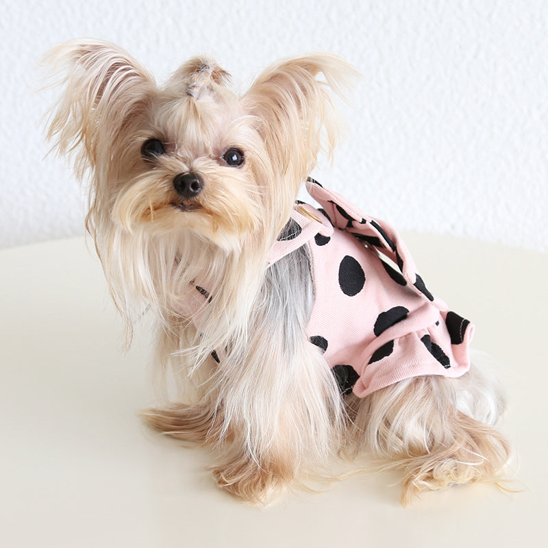 Leopard Polka Dot Dog Harness Dress