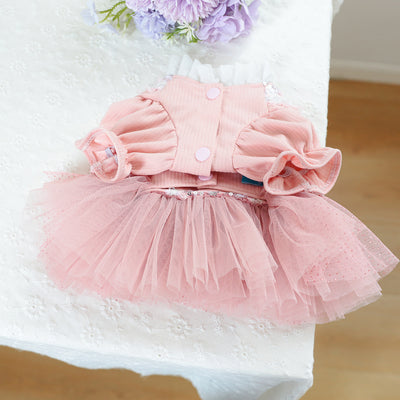 Heart Flower Dog Cat Princess Dress