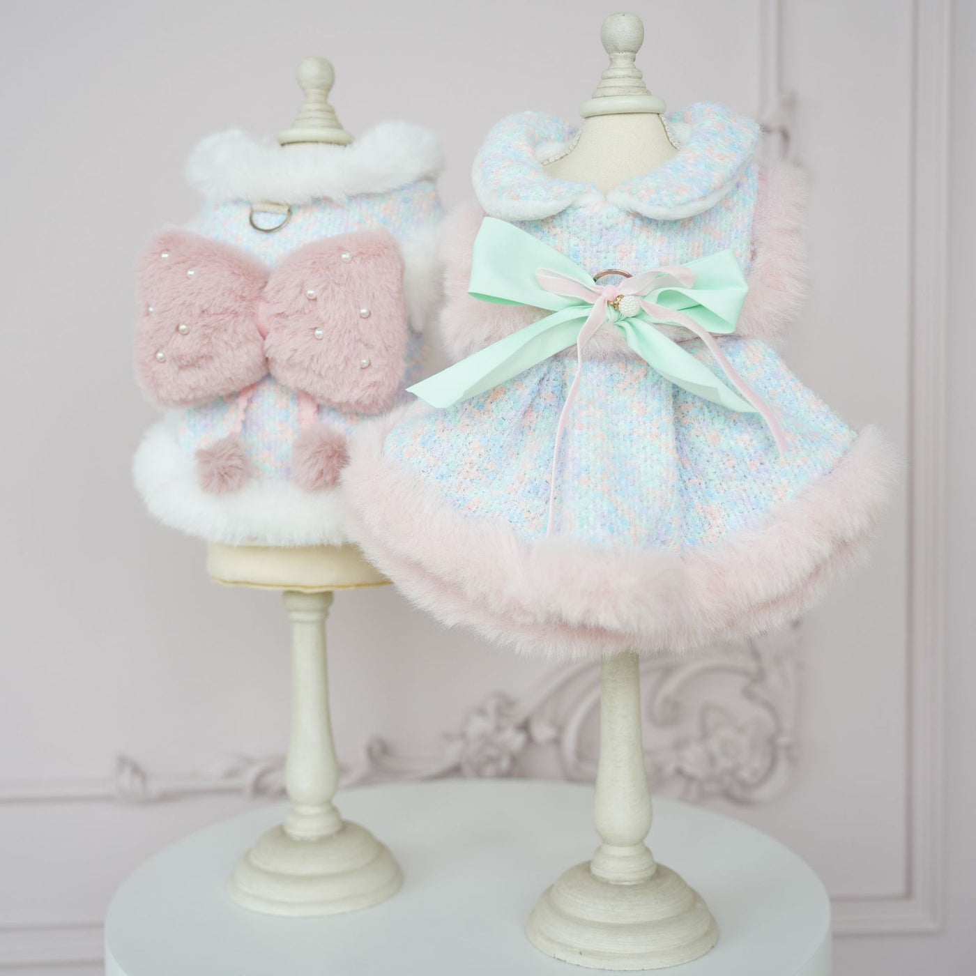 Furry Sweet Large Bow Dog Cat Jacket/Dress