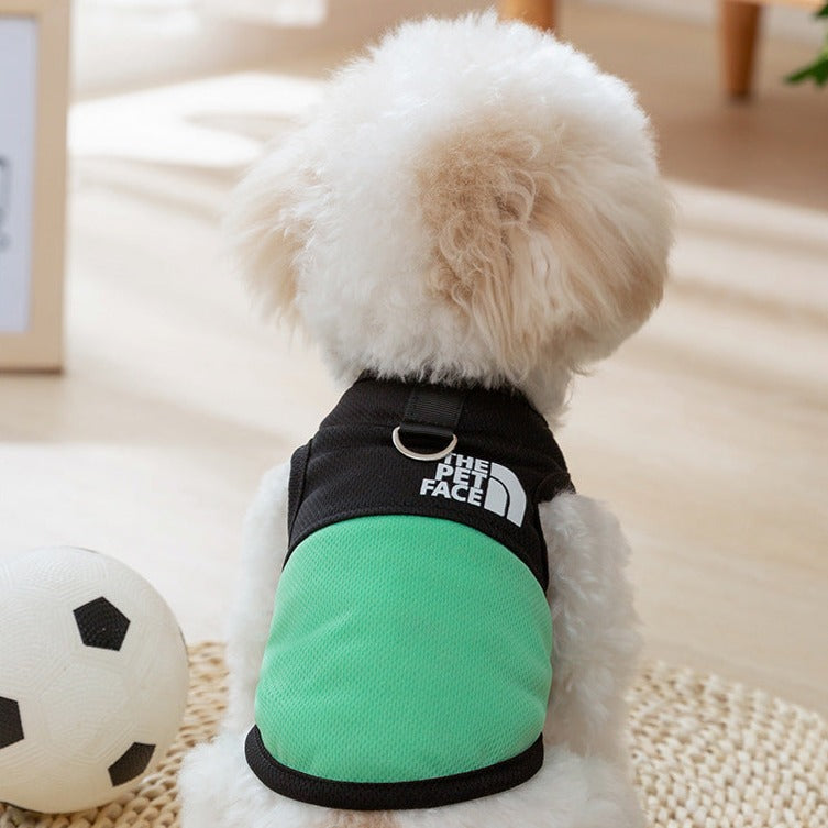 Contrast Color Breathable Dog Cat Vest Harness