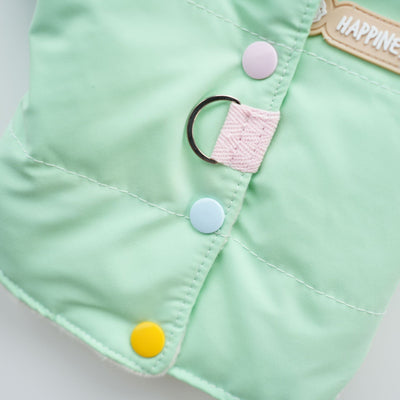 Cute Color Block Buttoned Dog Harness Jacket