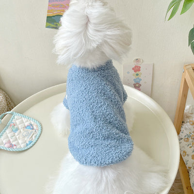 Soft Warm Solid Color Fleece Dog Cat Hoodie