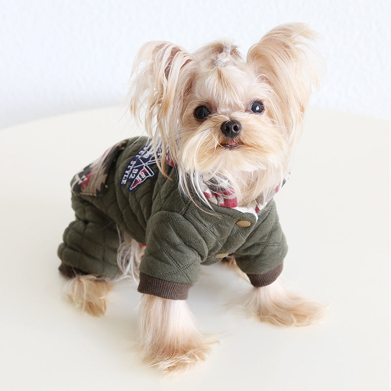 Camouflage Printed Fleece Dog Cat Jumpsuits/Jacket