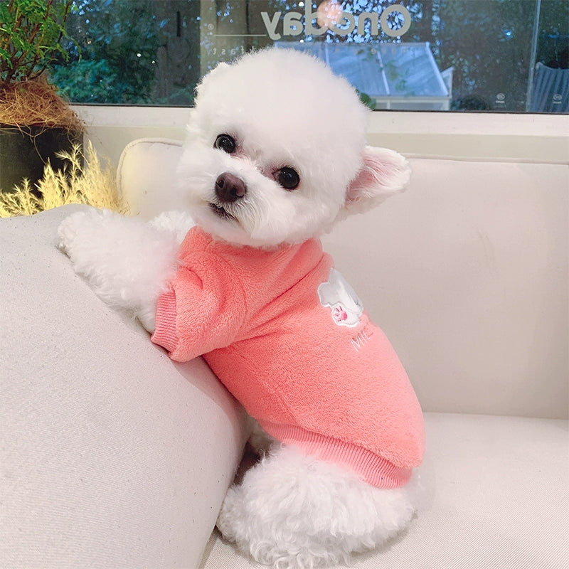 Puppy Printed Fleece Warm Dog Hoodie