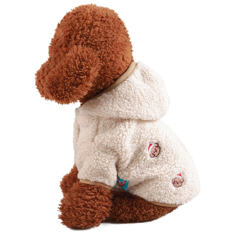 Christmas Santa Embroidered Dog Cat Hoodie