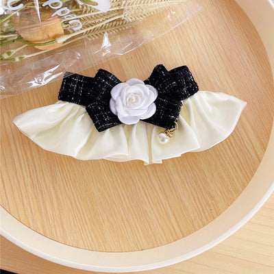 Flower Decor Plaid Dog Cat Collar