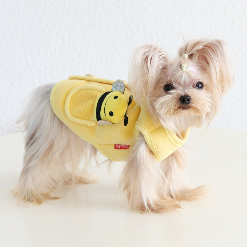 Cute Bee Soft Fleece Dog Cat Jacket Vest