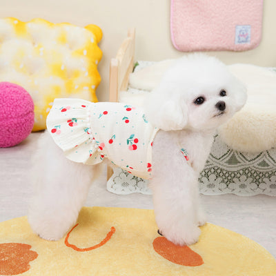 Cherry Rabbit Printed Breathable Dog Cat Dress