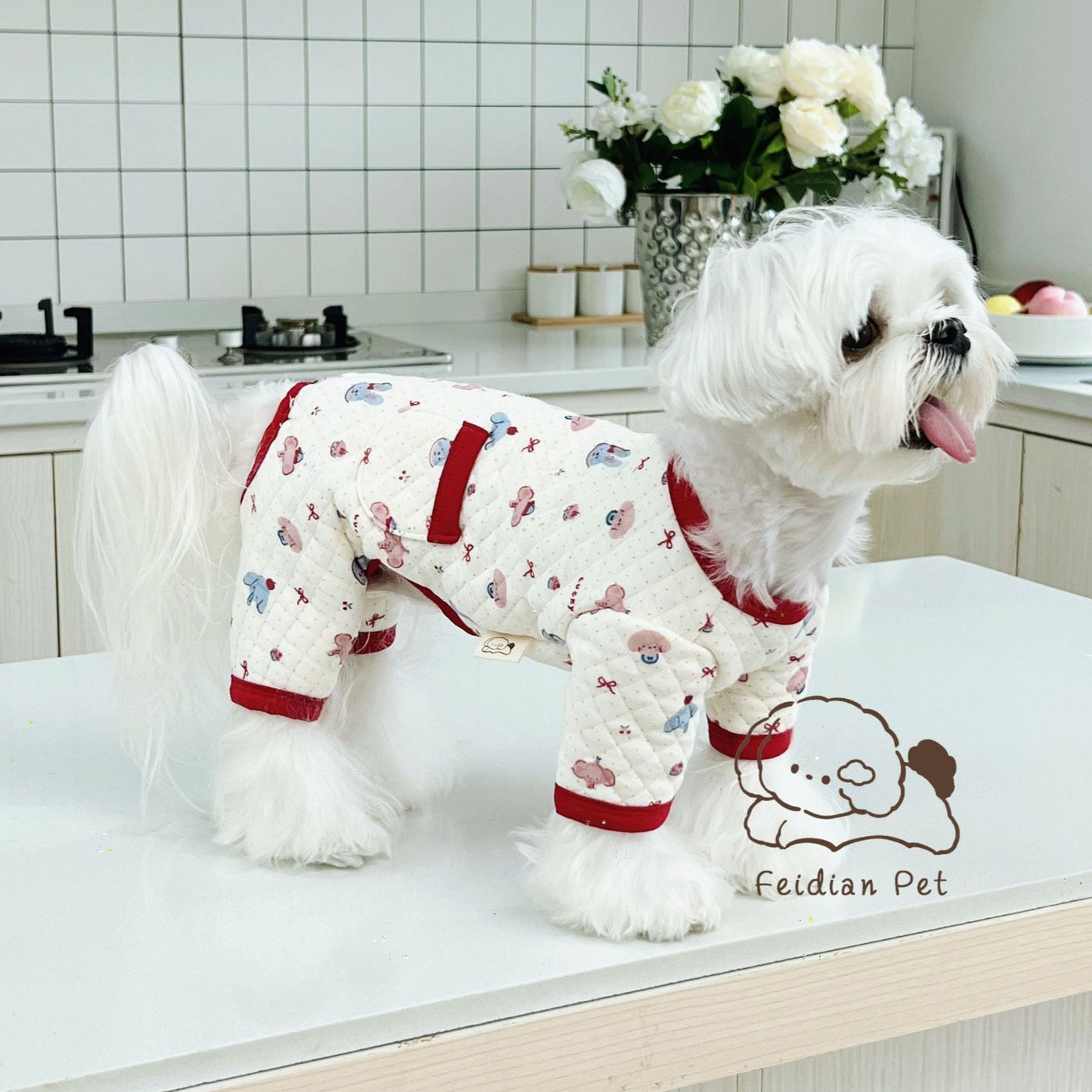 Rabbit Puppy Printed Soft Dog Cat Jacket/Jumpsuits