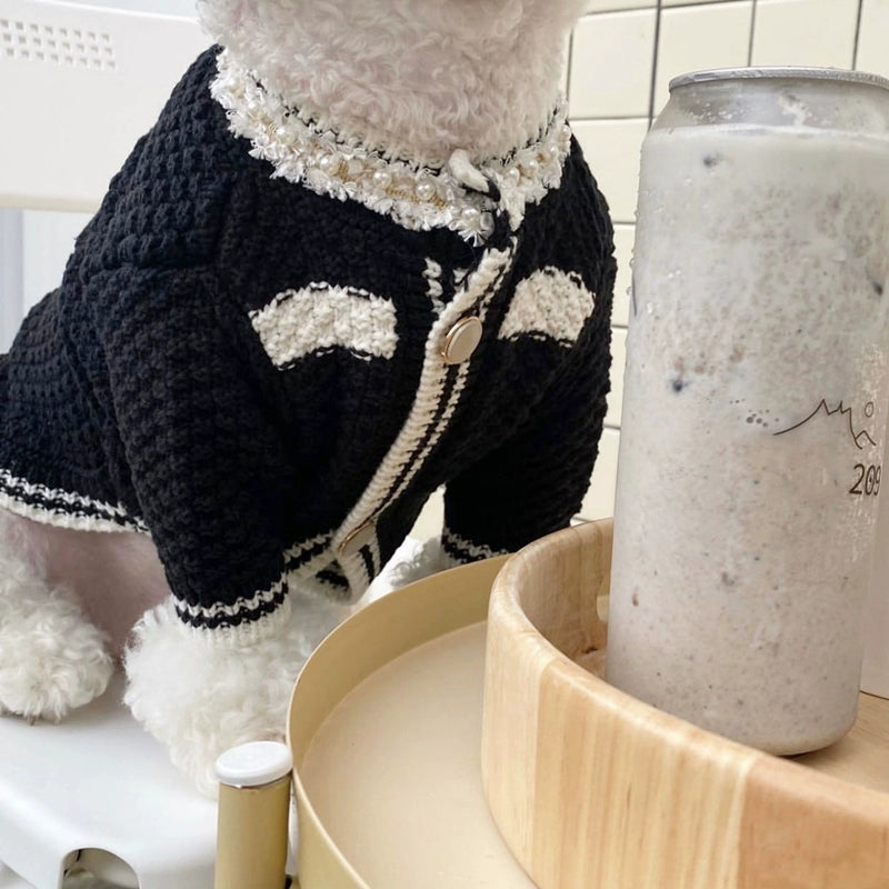 Pearl Knitted Sweet Dog Cat Sweater Coat