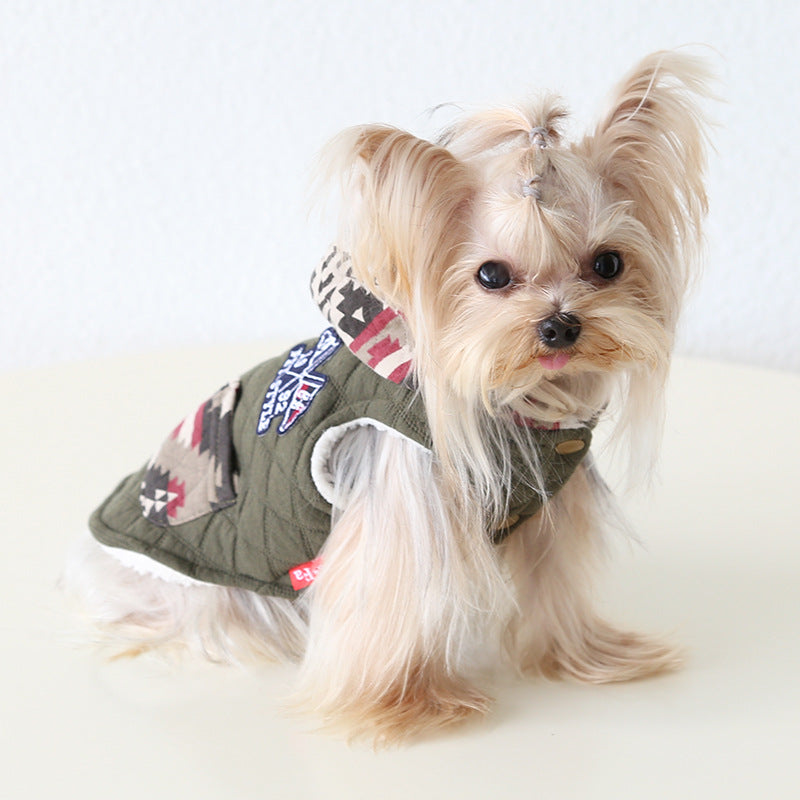 Camouflage Printed Fleece Dog Cat Jumpsuits/Jacket