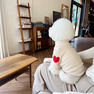 Heart Printed Warm Fleece Dog Cat Hoodie