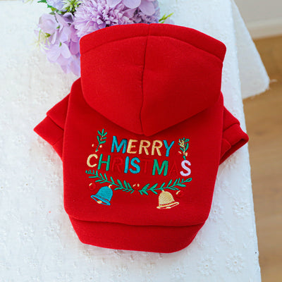 Christmas Letter Printed Dog Cat Hoodie