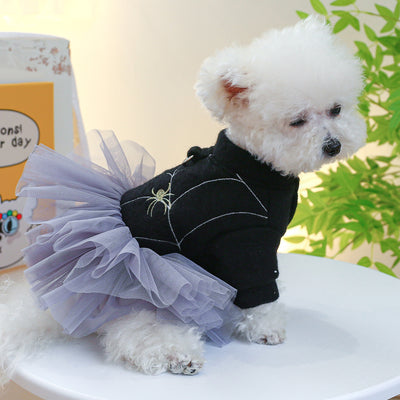 Halloween Lace Spider Dog Cat Dress