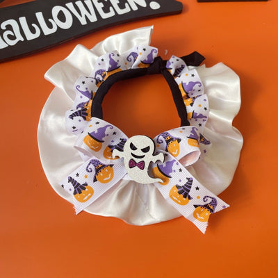 Halloween Pumpkin Skull Dog Cat Collar Bib