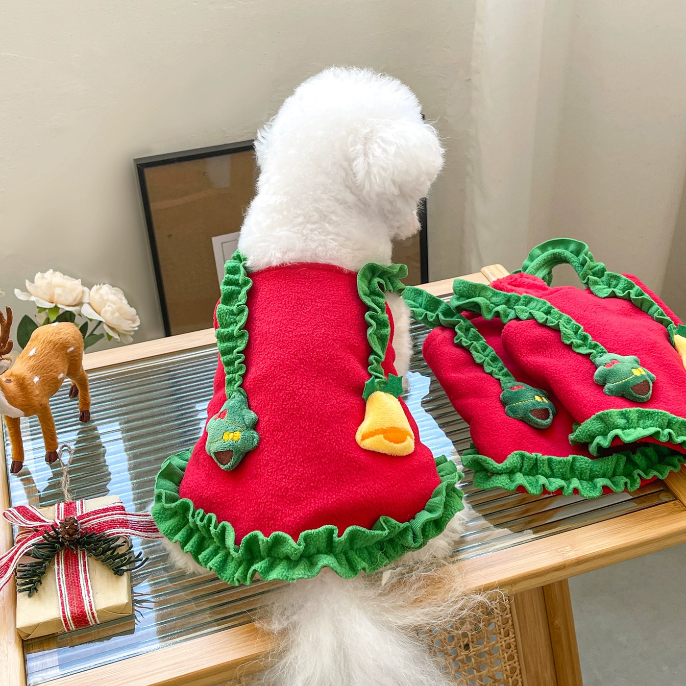 Christmas Tree Layered Fleece Dog Cat Vest