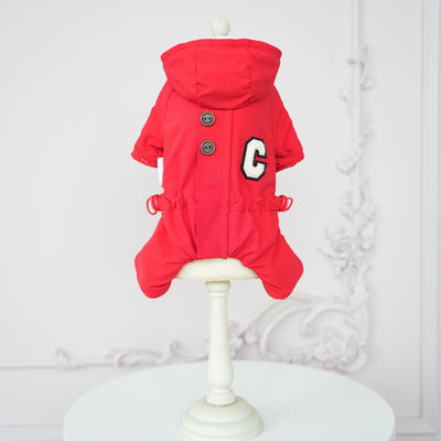 Warm Fleece Casual Dog Cat Hooded Jumpsuits