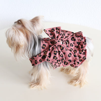 Leopard Polka Dot Dog Harness Dress