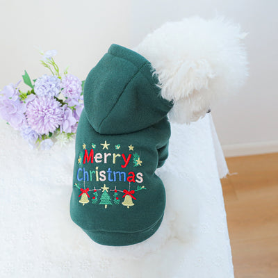 Christmas Letter Printed Dog Cat Hoodie